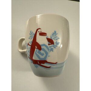 Small Starbucks Coffee Mug Penguin Snowman Holiday 2007 J16